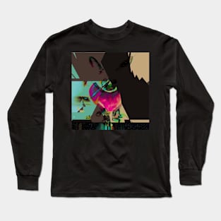 FROM THE PLANET Glitch Art Trippy Animal Long Sleeve T-Shirt